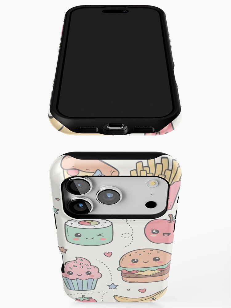 Food Doodle Party – Cute Kawaii Doodle Art iPhone 17 Pro Case