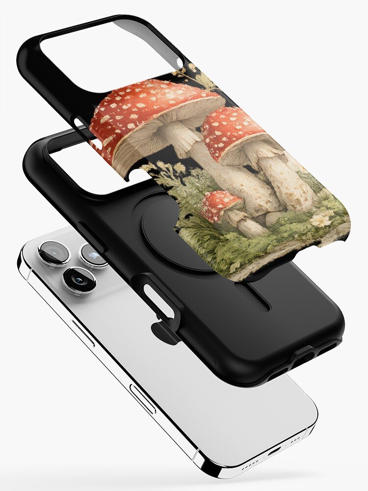 Minimalist Botanical Mushroom Cottagecore Woodland iPhone 17 Pro Case