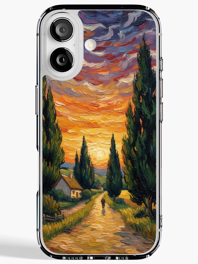Van Gogh inspired sunset aesthetic iPhone case