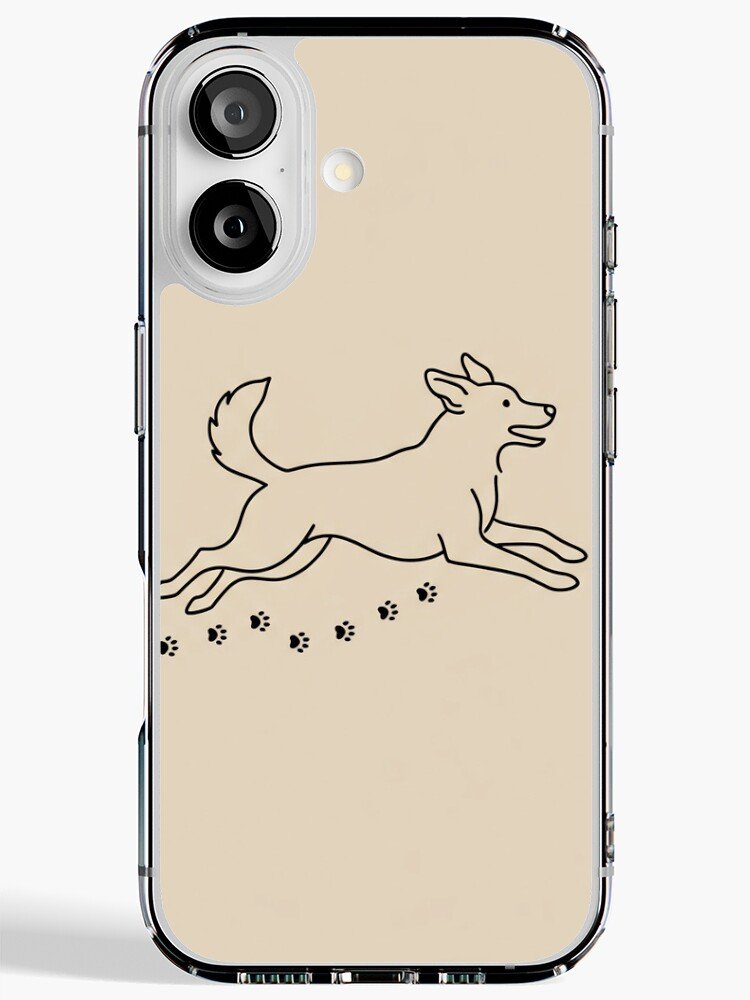 Minimalist dog silhouette iPhone case