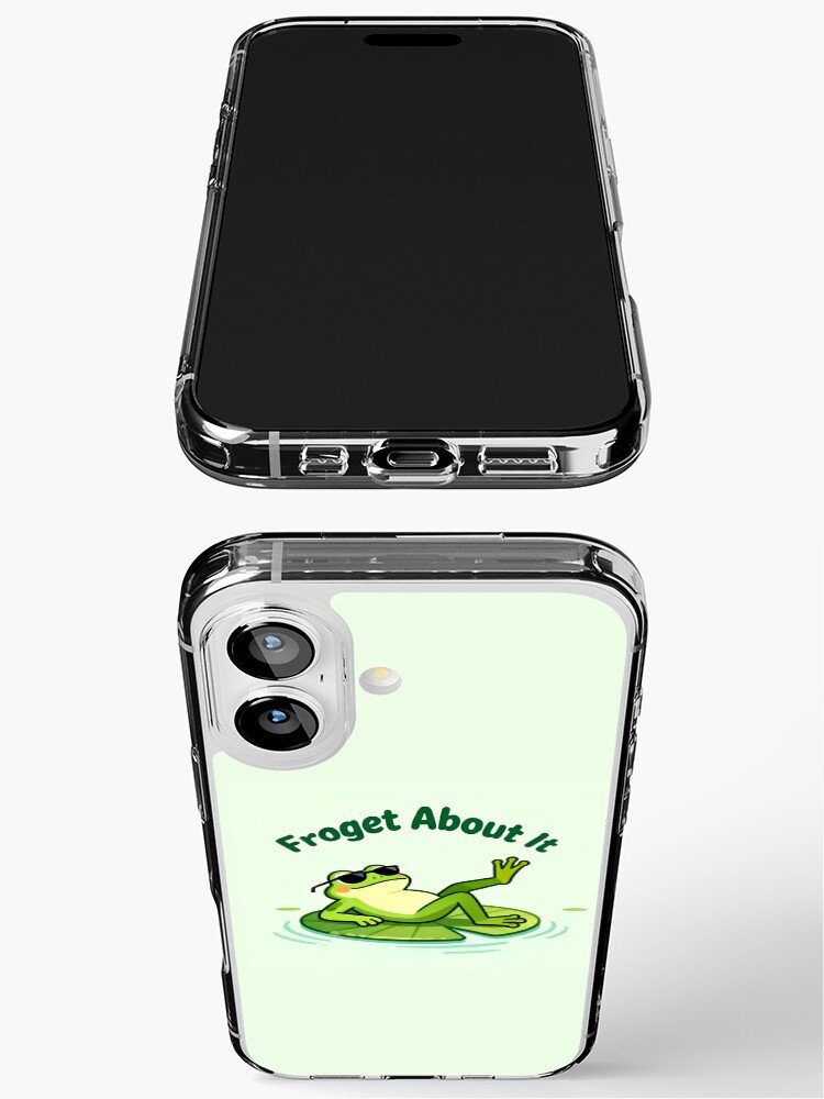 Froget About It Funny Frog Pun iPhone Case