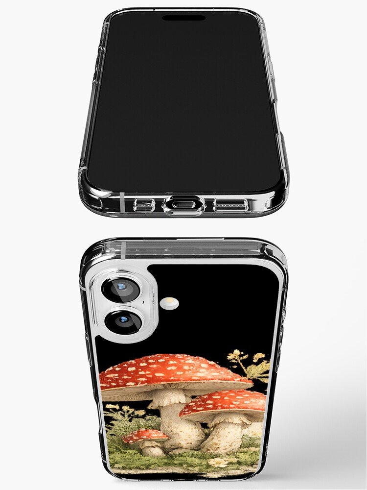 Cottagecore botanical mushroom iPhone case