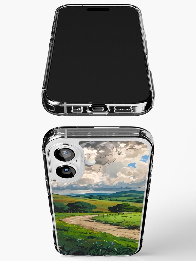 Rolling Hills Under Moody Clouds iPhone Case