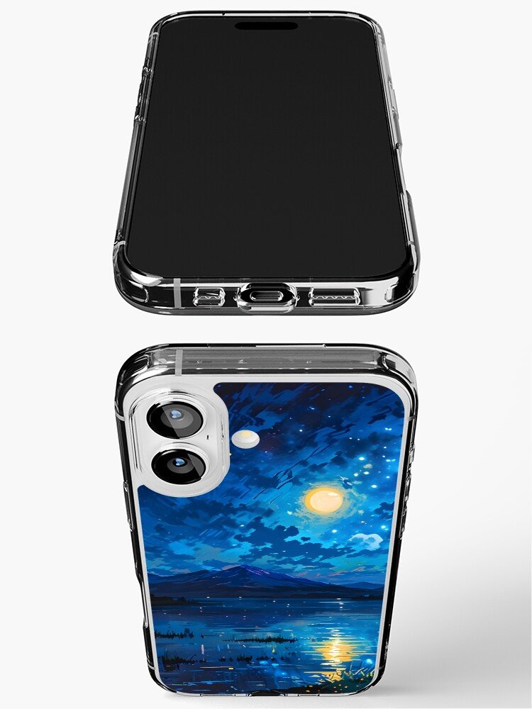 Moonlit Lake with Starry Sky iPhone Case