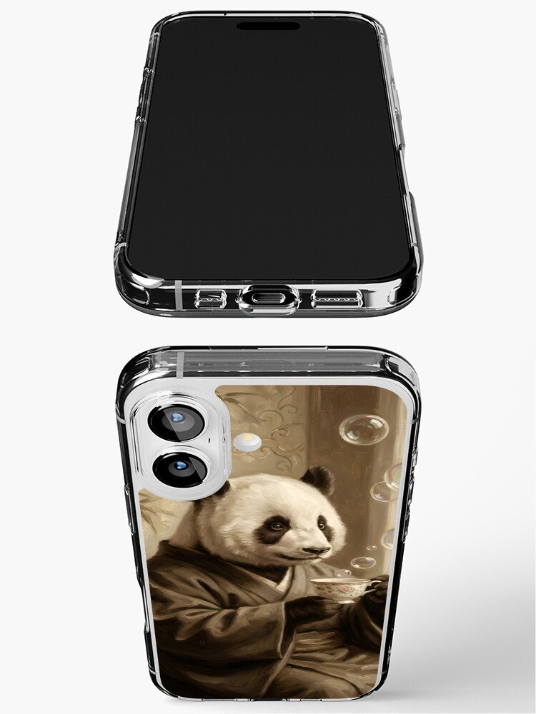 Panda with a Bubble Teacup iPhone Case