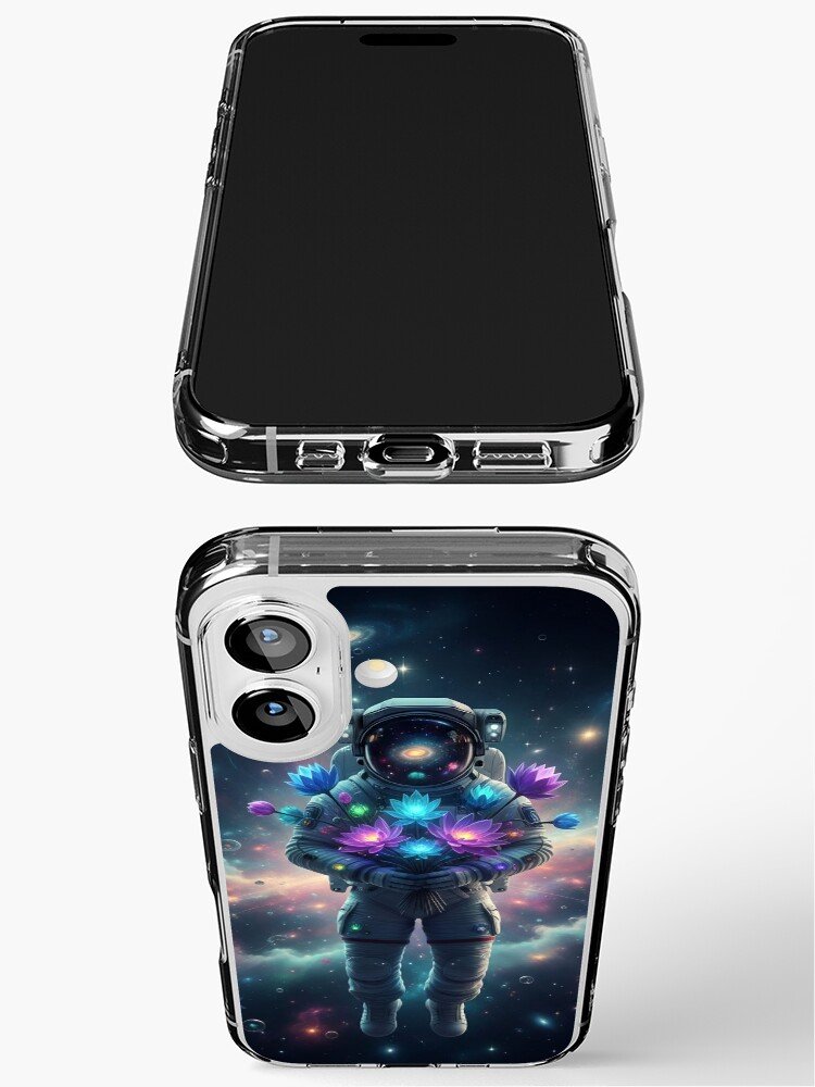 Astronaut Holding Flowers iPhone Case