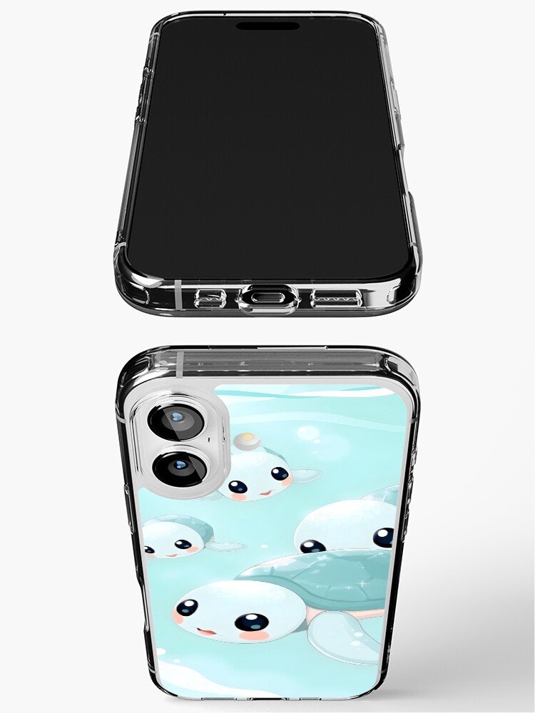 Kawaii baby turtle pattern iPhone case