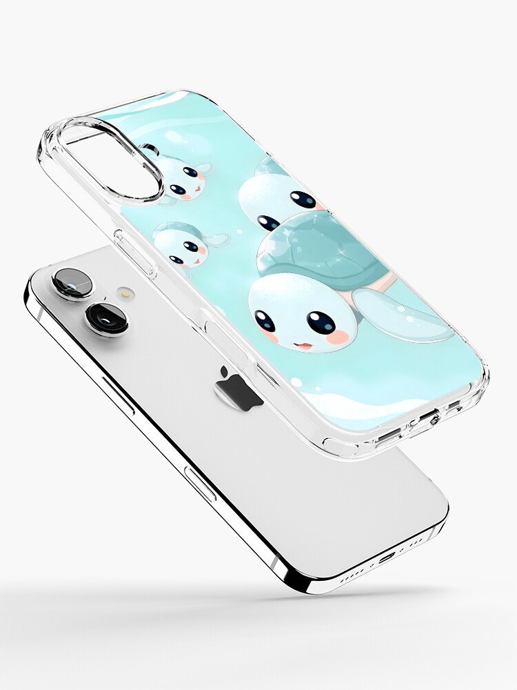 Kawaii baby turtle pattern iPhone case