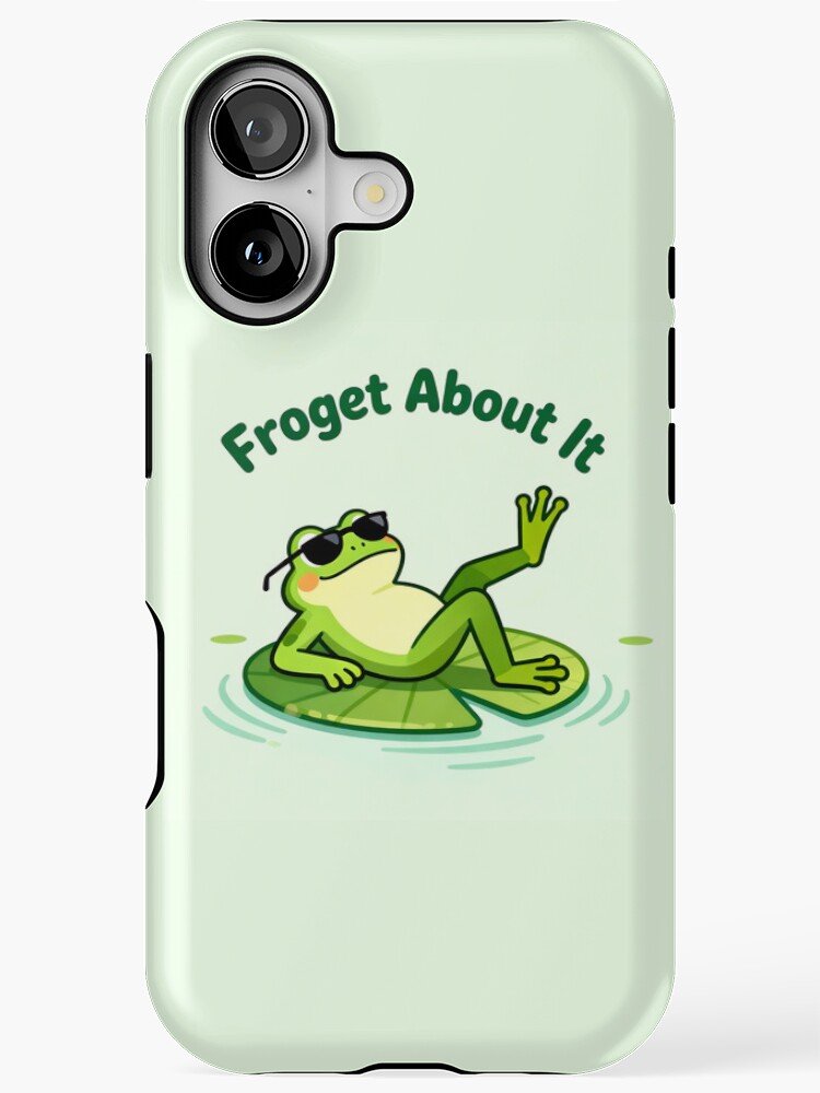 Froget About It Funny Frog Pun iPhone 17 Case