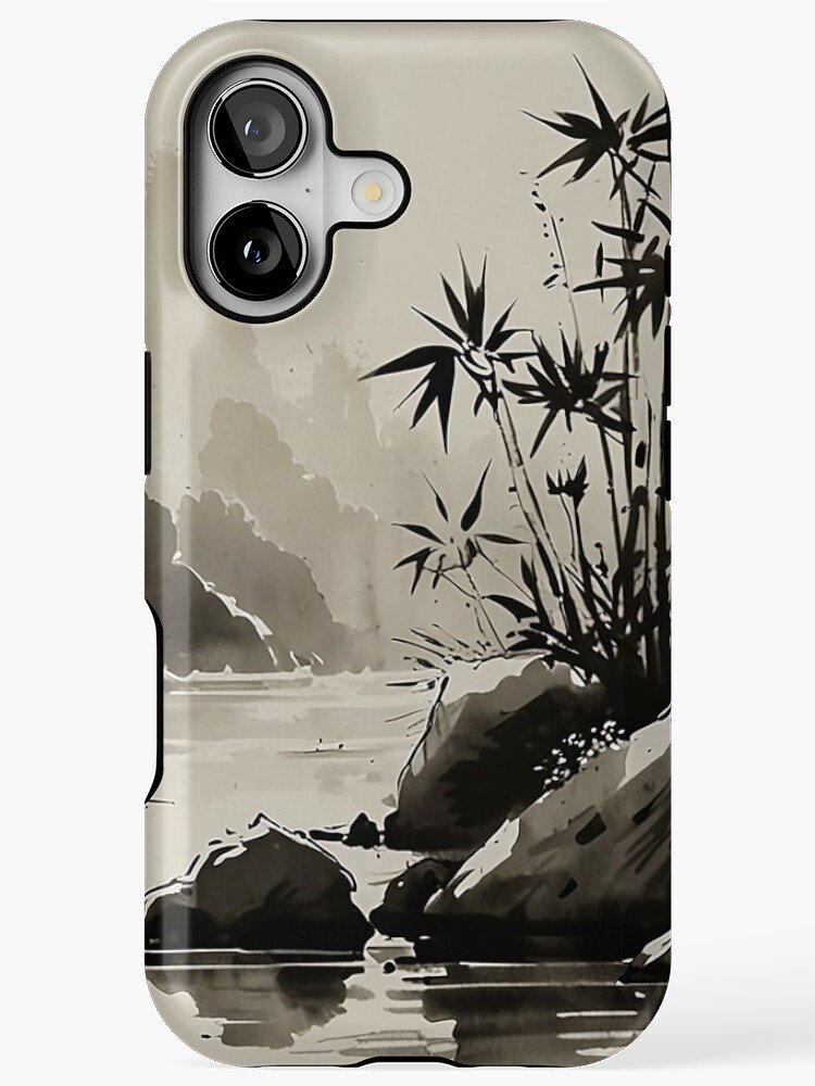 Japanese Zen bamboo minimalist iPhone case