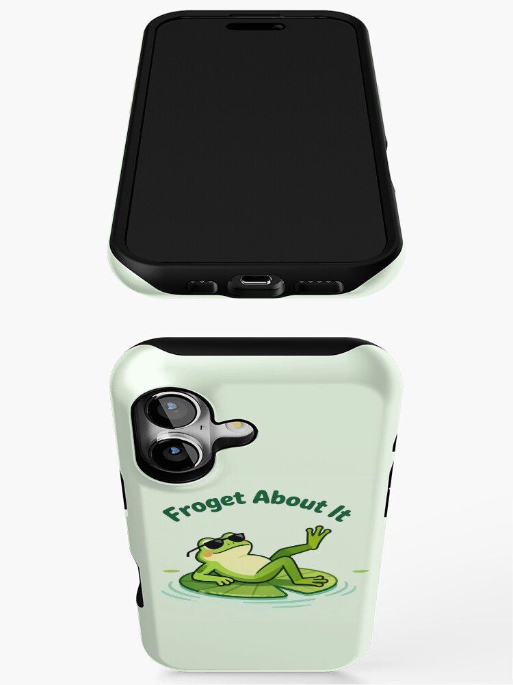 Froget About It Funny Frog Pun iPhone 17 Case