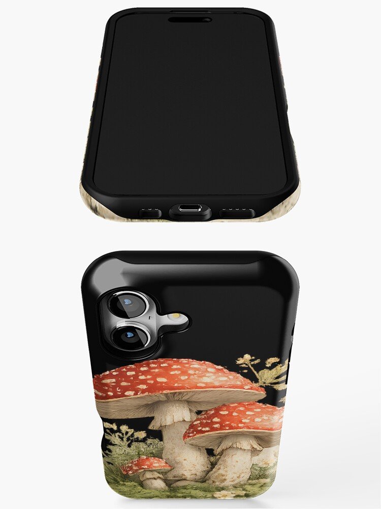 Minimalist Botanical Mushroom Cottagecore Woodland iPhone Case