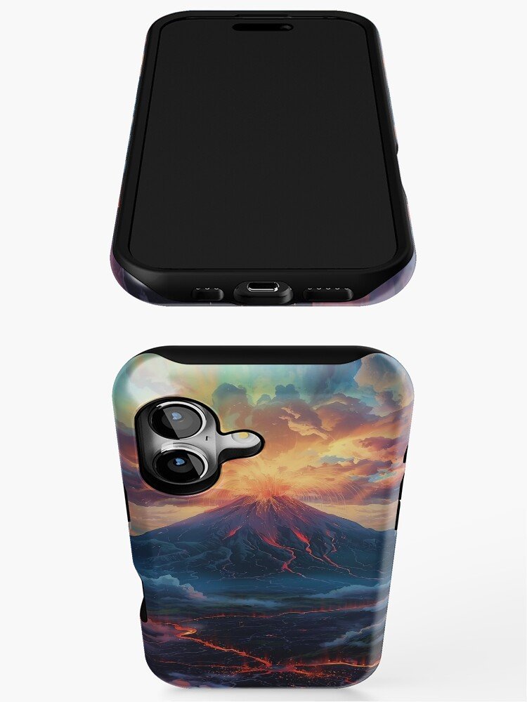 Colorful Volcano Fractal Storm iPhone Case