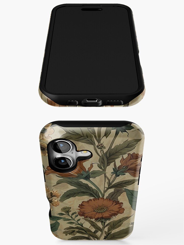 Vintage botanical garden pattern iPhone case