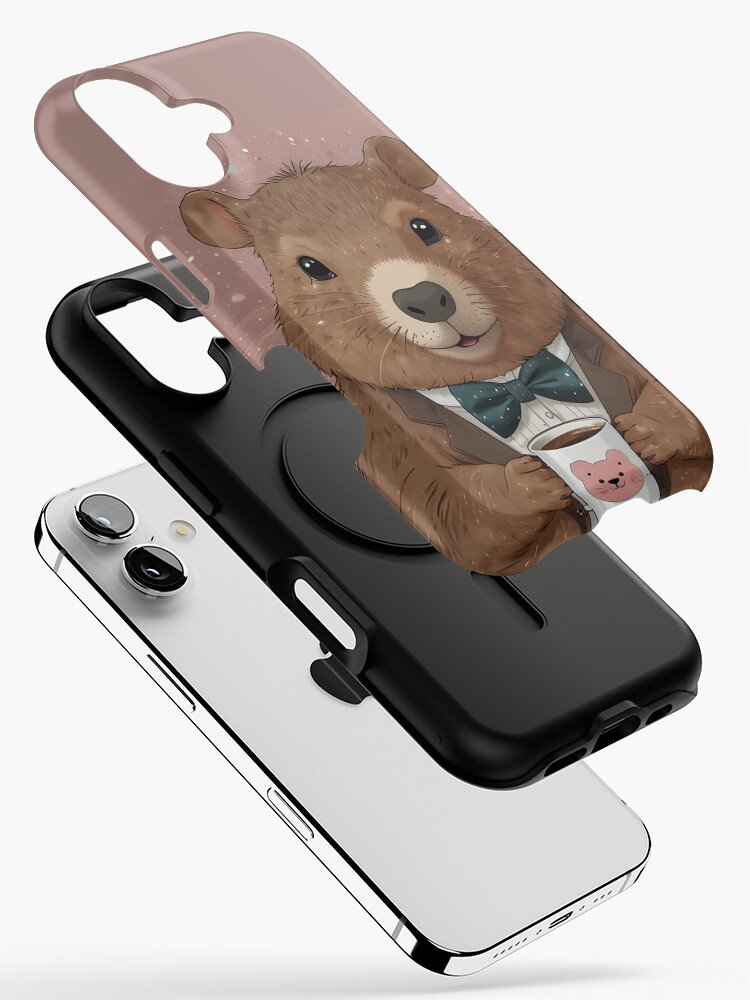Cute Kawaii Capybara Bow Tie iPhone 17 Case