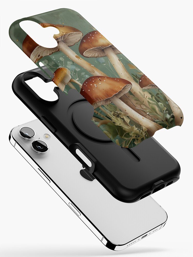 Boho Mushroom Botanical Collage iPhone 17 Case