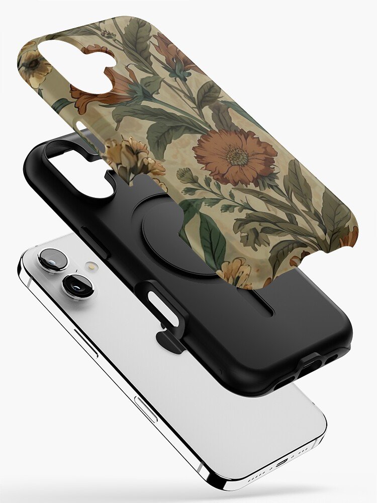 Vintage botanical garden pattern iPhone case
