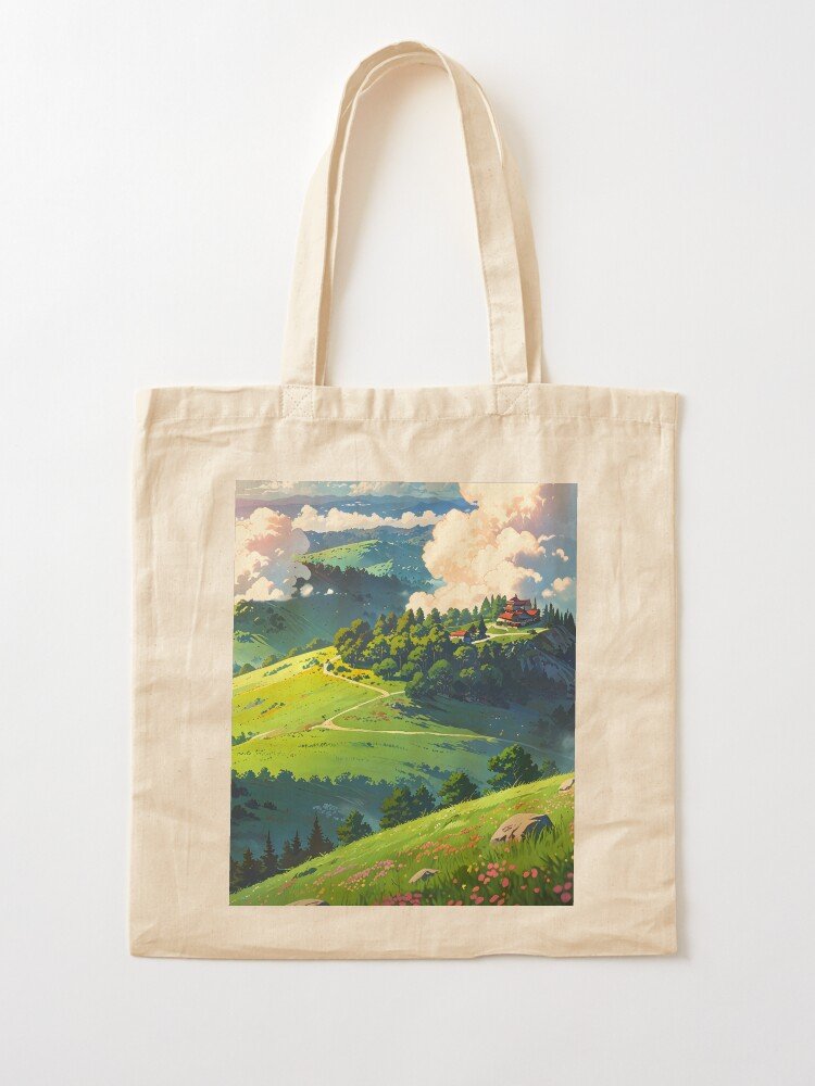 Ghibli Style: Nature's Beauty Tote Bag
