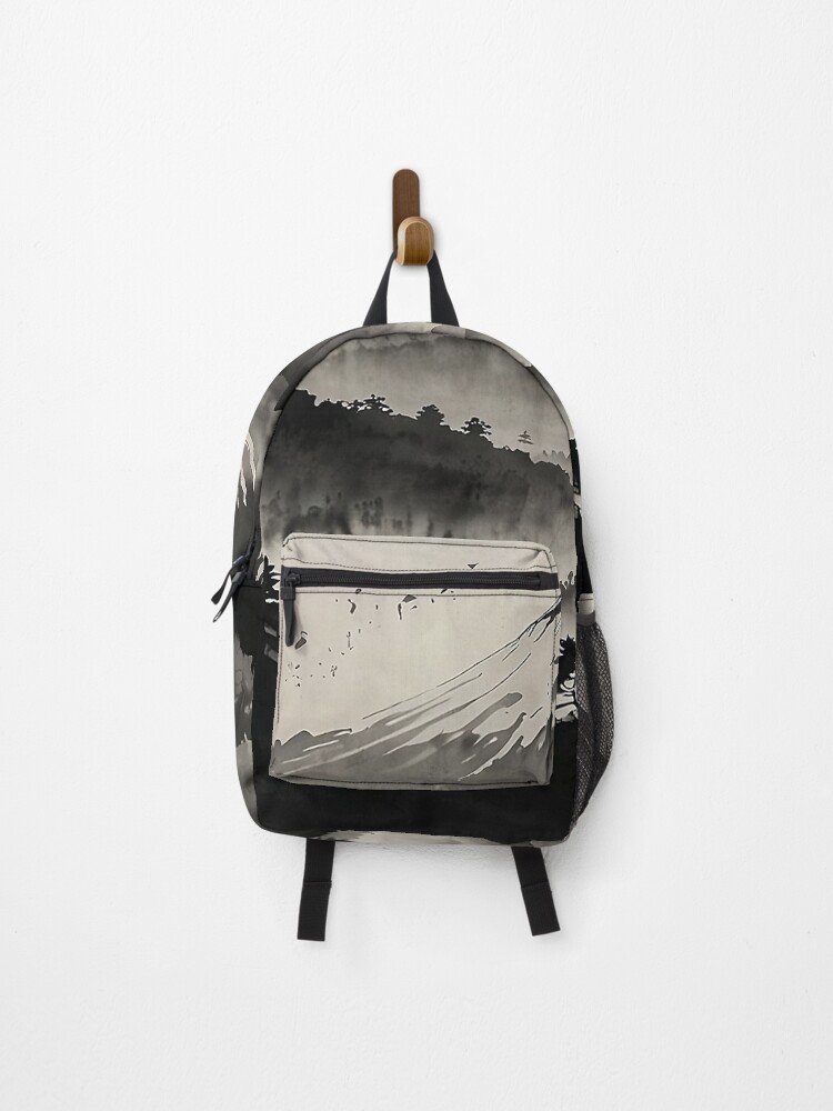 Sumi-e Mount Fuji – Japanese Minimalist Landscape Backpack