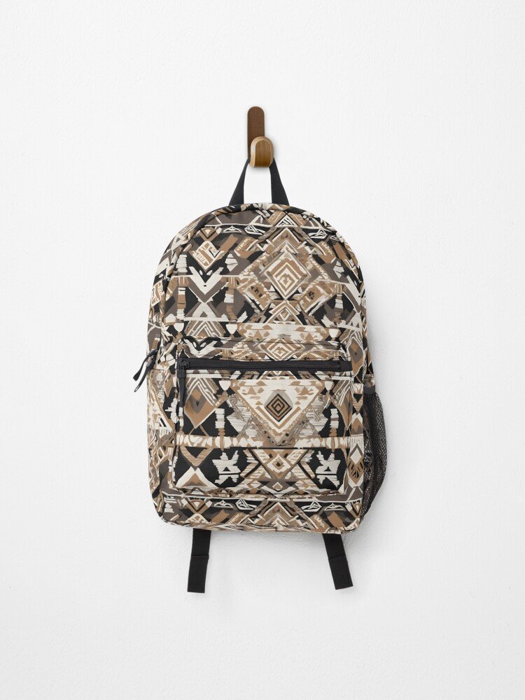 Boho Woven Textile Illusion Backpack