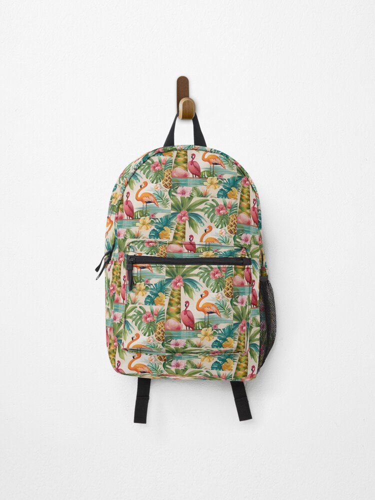 Tropical Flamingo Serenade Backpack