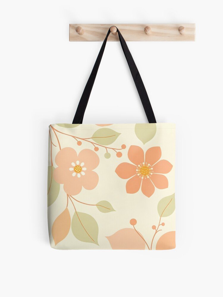 Retro Bloom – Vintage Floral Artwork Tote Bag