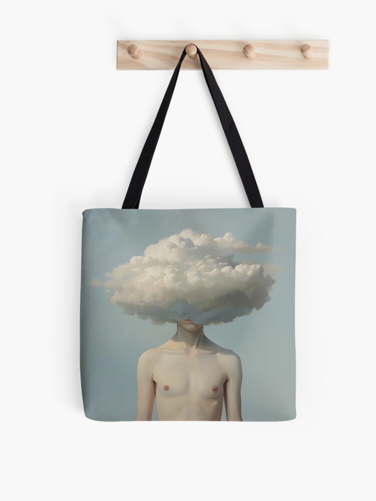 The Man with a Cloud Head Tote Bag
