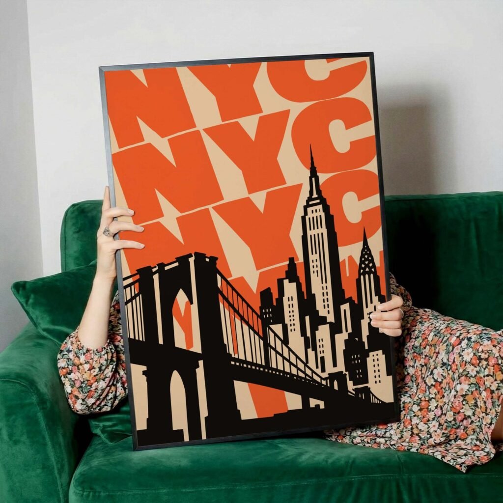 New York City Skyline Travel Wall Art Print