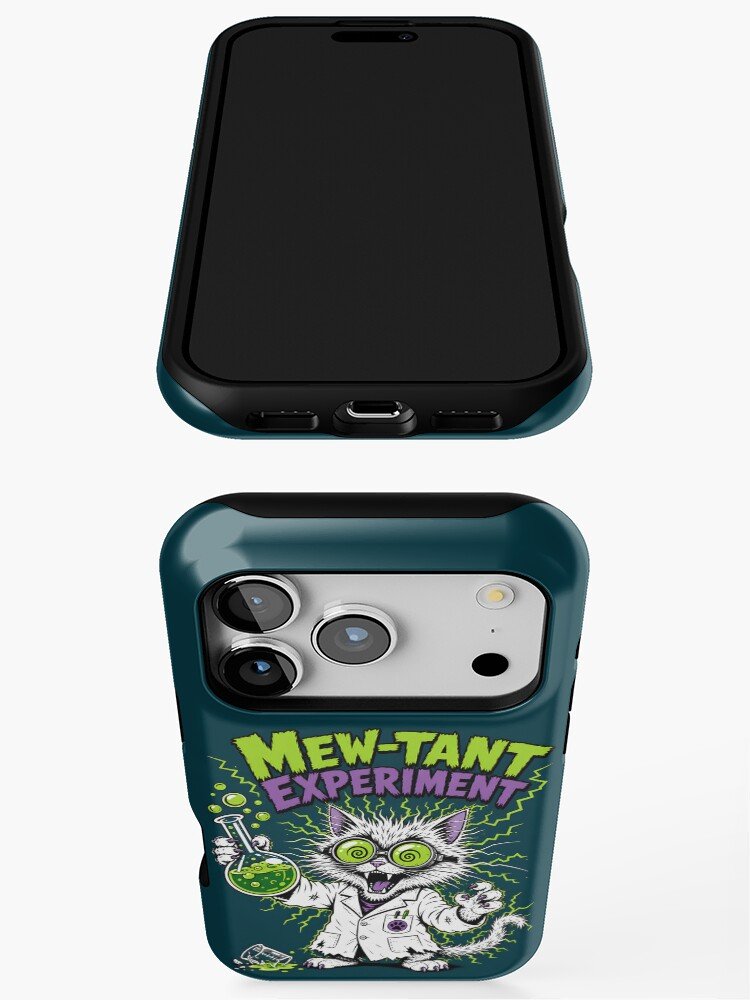 Mew-tant Mad Scientist Cat Funny Halloween iPhone Case