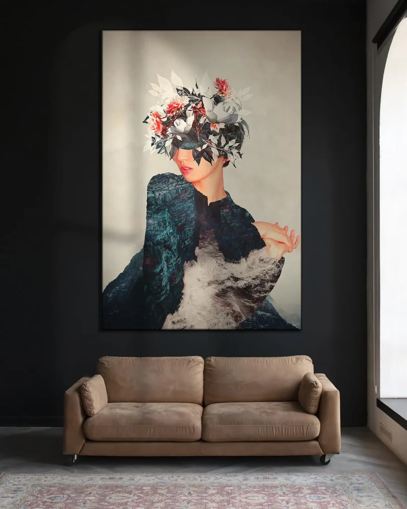 Kumiko Floral Head Wall Art