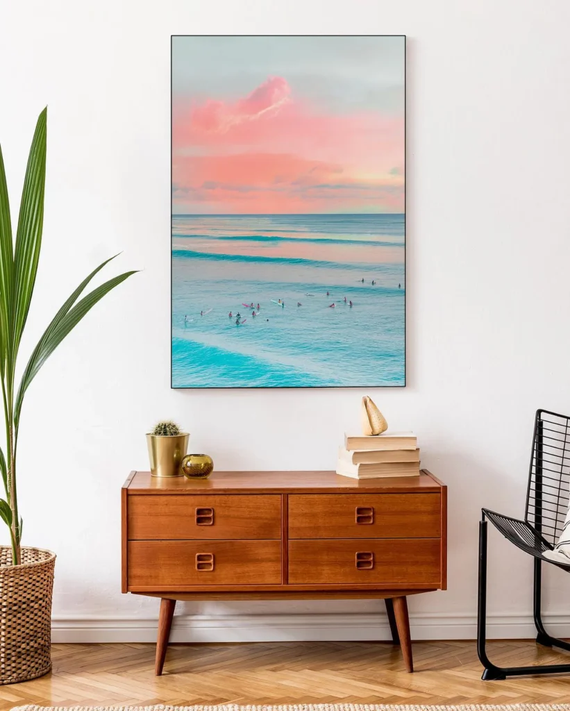 Pastel Surf Party Hawaii Beach Art