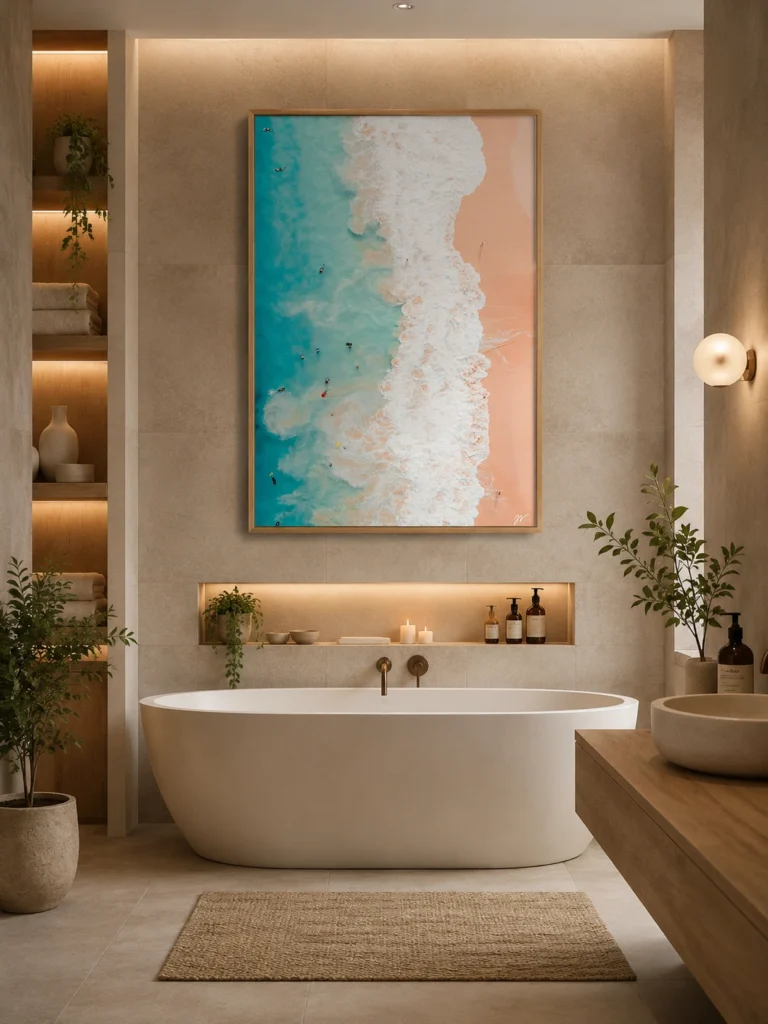 bathroom wall art ideas