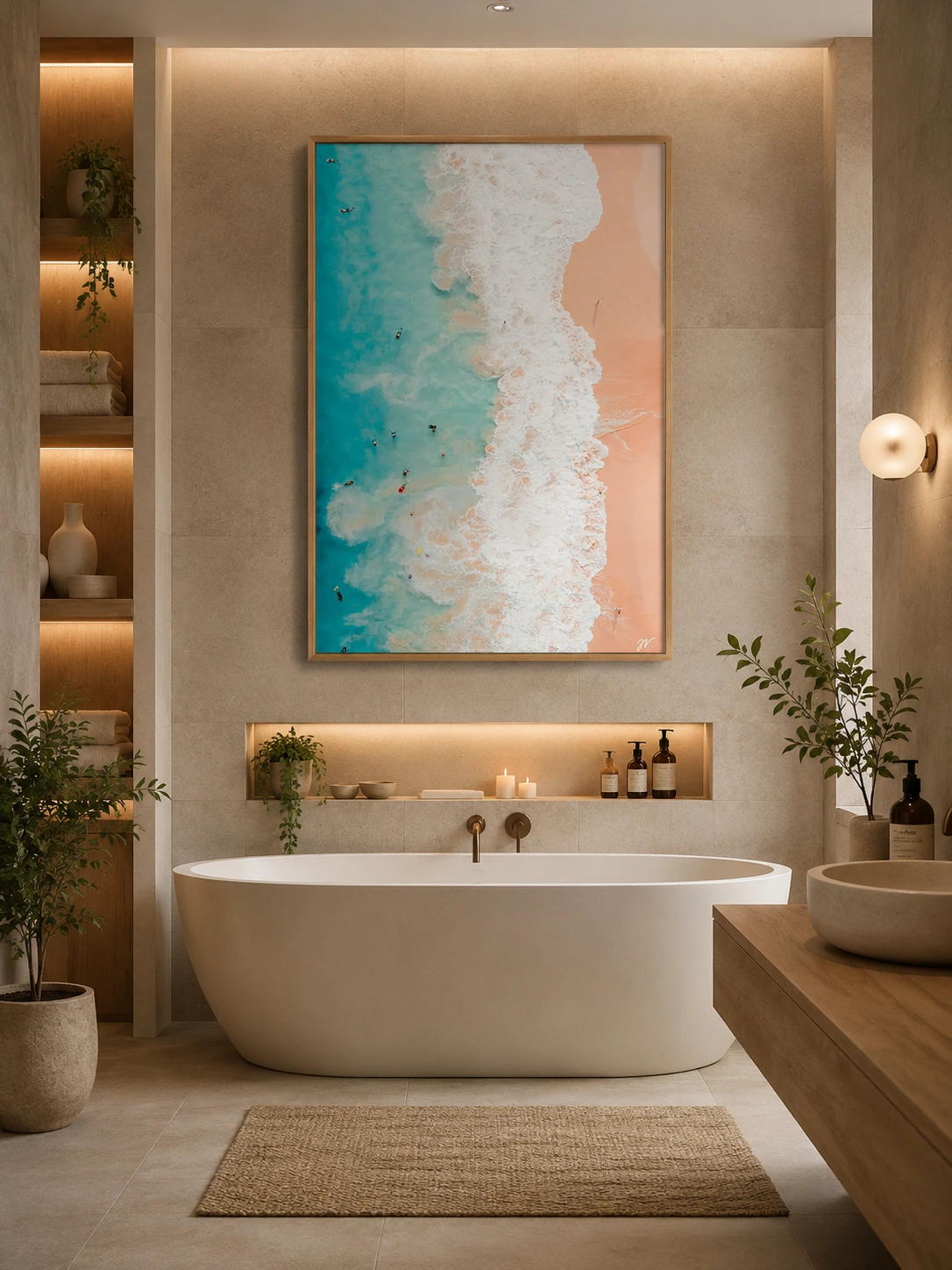 bathroom wall art ideas