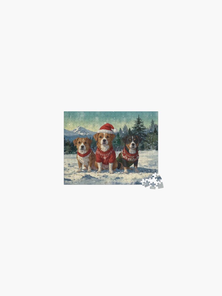 Christmas Dogs in Sweaters Jigsaw Puzzle