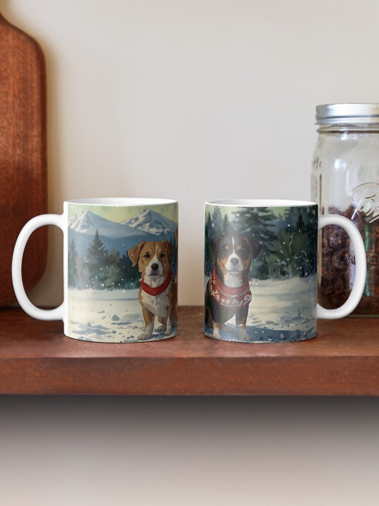 Christmas Dogs in Sweaters Mug