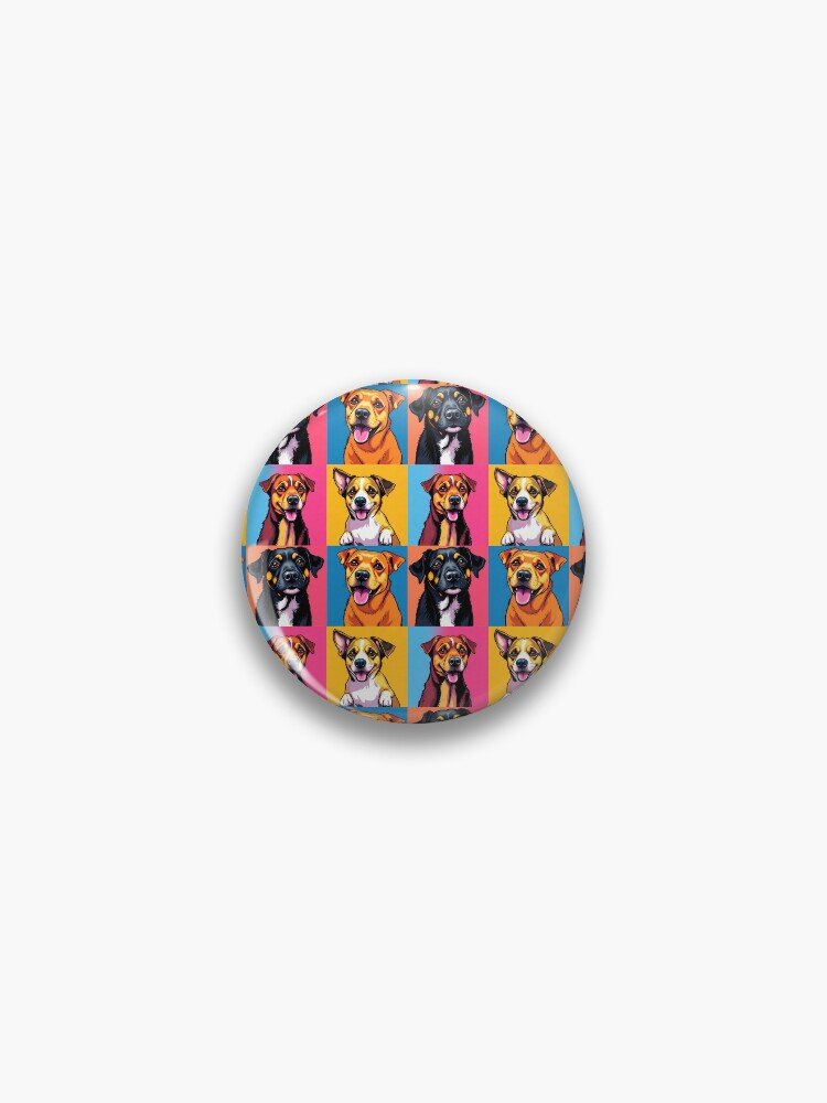 Pet Pop-Art Pet Portrait Pin