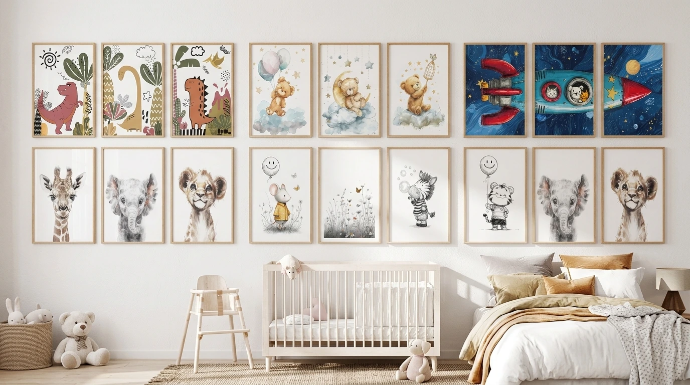 Nursery Wall Art That Brings Calm, Positive Energy to Your Child's Room 11 Sets Worth Considering
