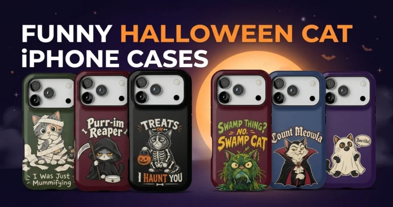 Funny Halloween Cat iPhone Cases 14 Spooky, Punny Designs for Cat Lovers